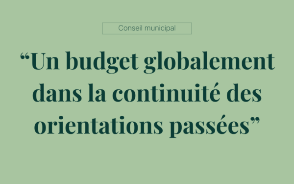 Intervention sur le budget lors du Conseil municipal du 27 avril 2026